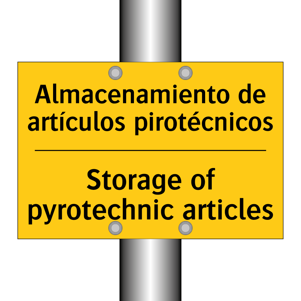 Almacenamiento de artículos pirotécnicos - Storage of pyrotechnic articles