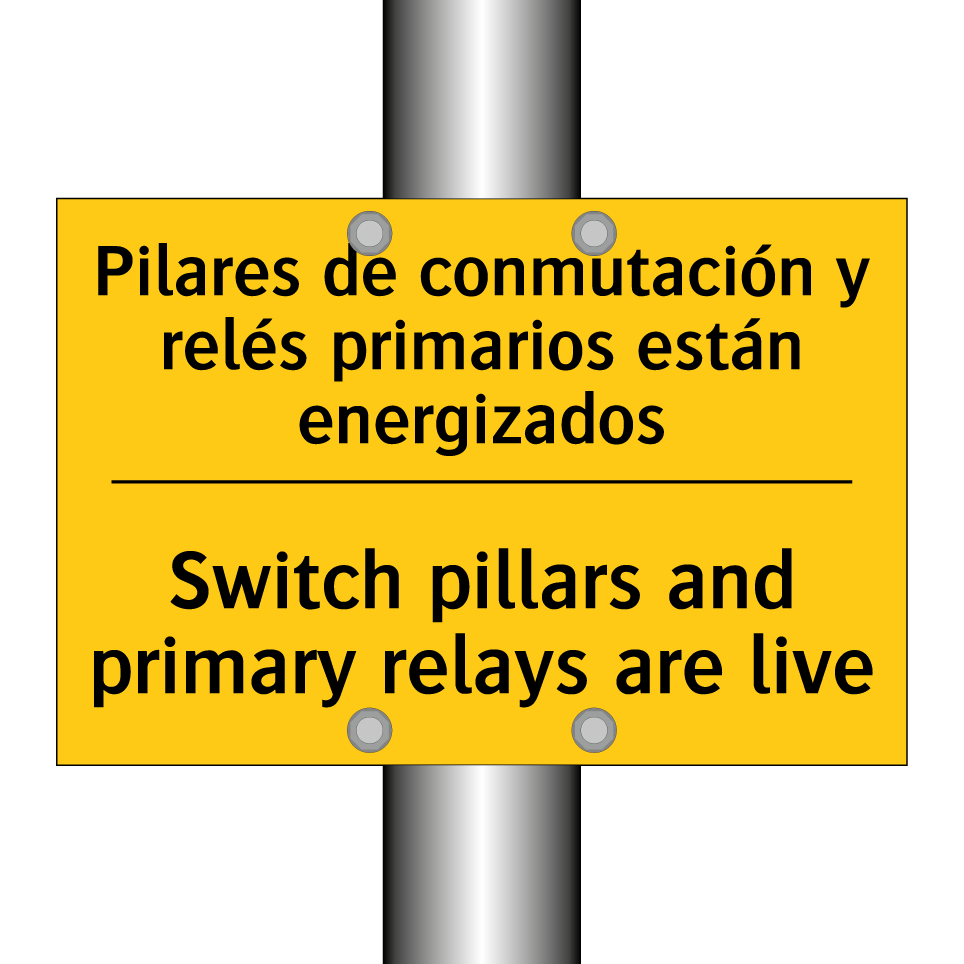 Pilares de conmutación y relés primarios están energizados - Switch pillars and primary relays are live
