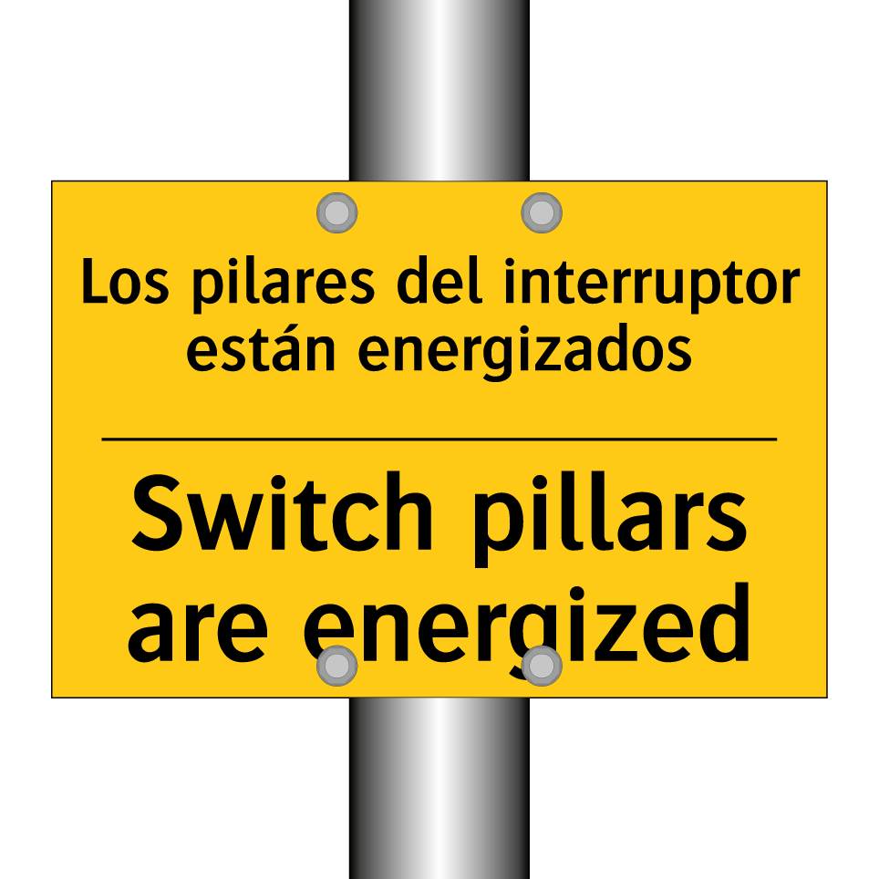 Los pilares del interruptor están energizados - Switch pillars are energized