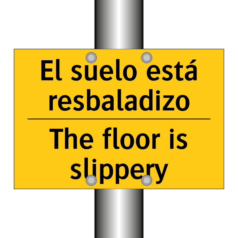 El suelo está resbaladizo - The floor is slippery
