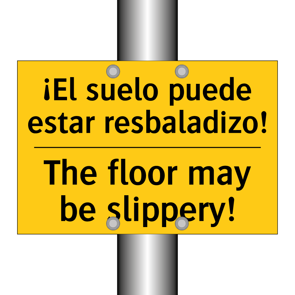 ¡El suelo puede estar resbaladizo! - The floor may be slippery!