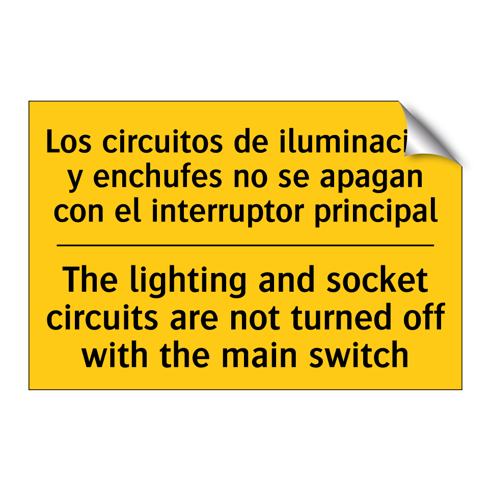 Los circuitos de iluminación y enchufes no se apagan con el interruptor principal - The lighting and socket circuits are not turned off with the main switch