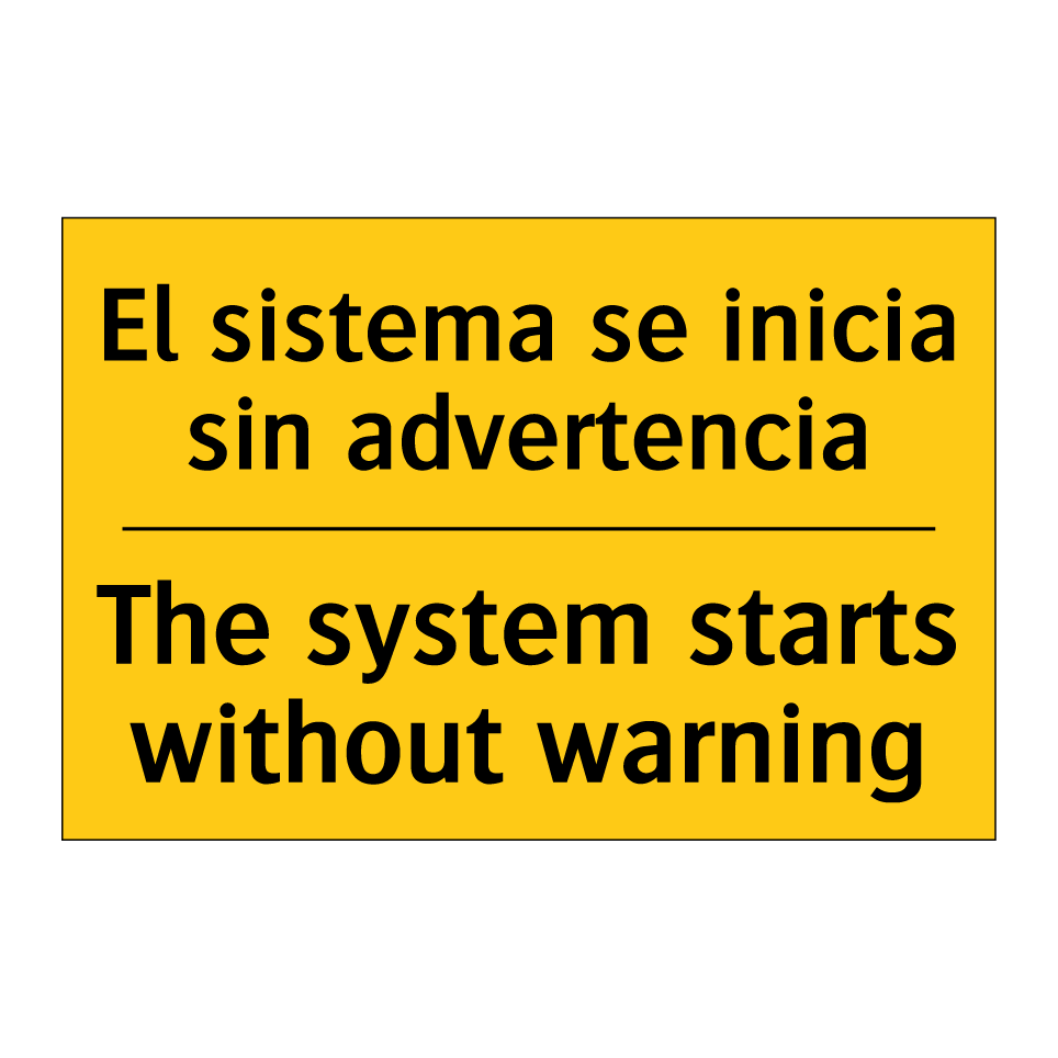 El sistema se inicia sin advertencia - The system starts without warning