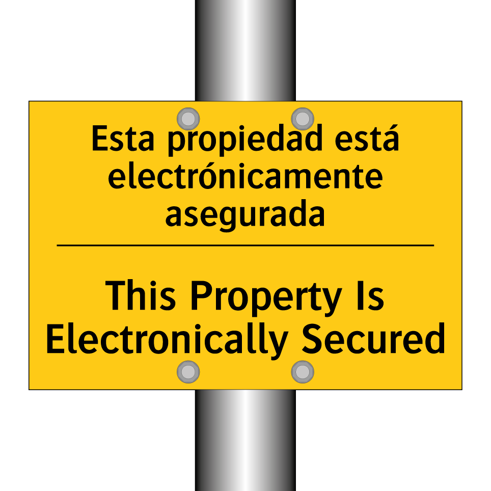 Esta propiedad está electrónicamente asegurada - This Property Is Electronically Secured