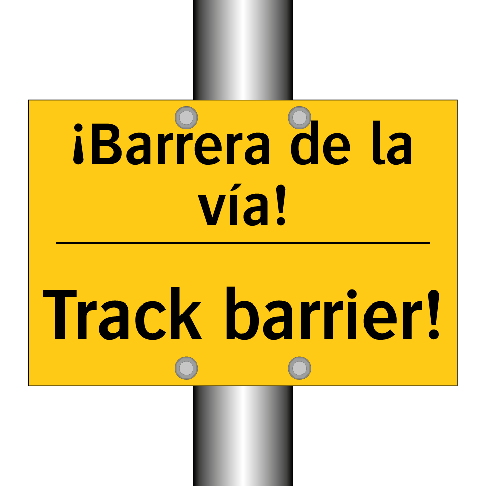 ¡Barrera de la vía! - Track barrier!
