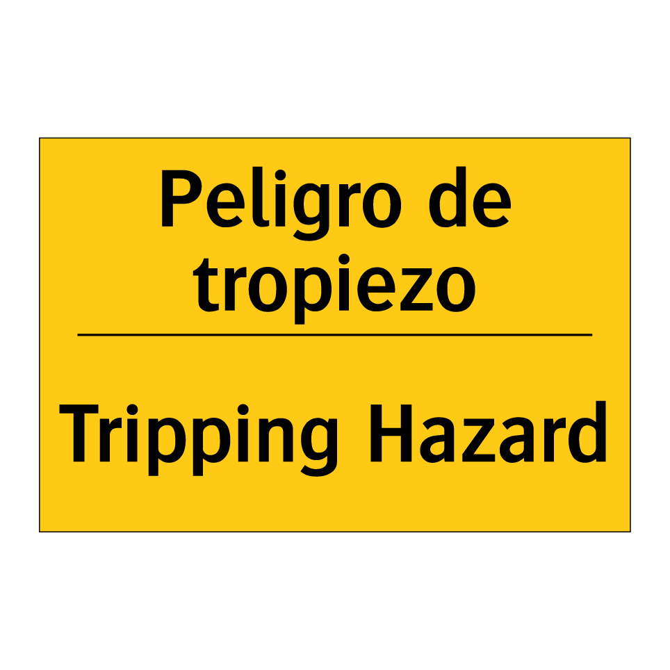 Peligro de tropiezo - Tripping Hazard