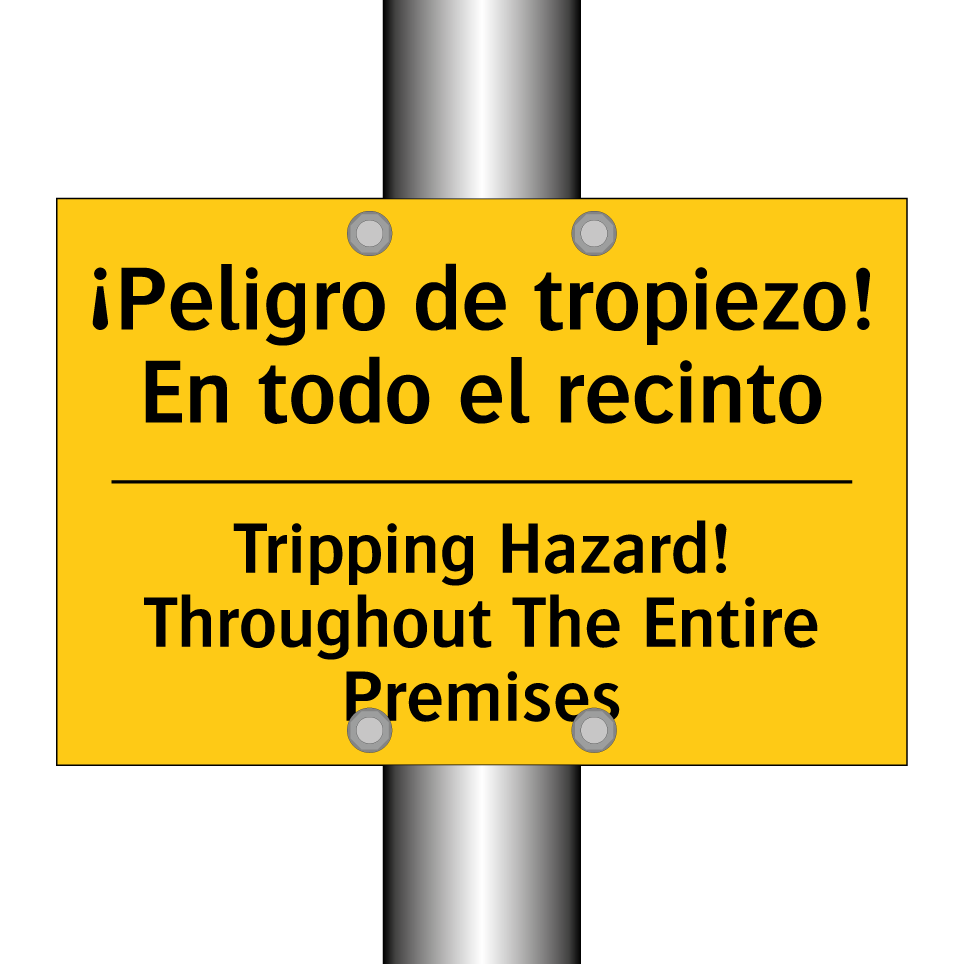 ¡Peligro de tropiezo! En todo el recinto - Tripping Hazard! Throughout The Entire Premises