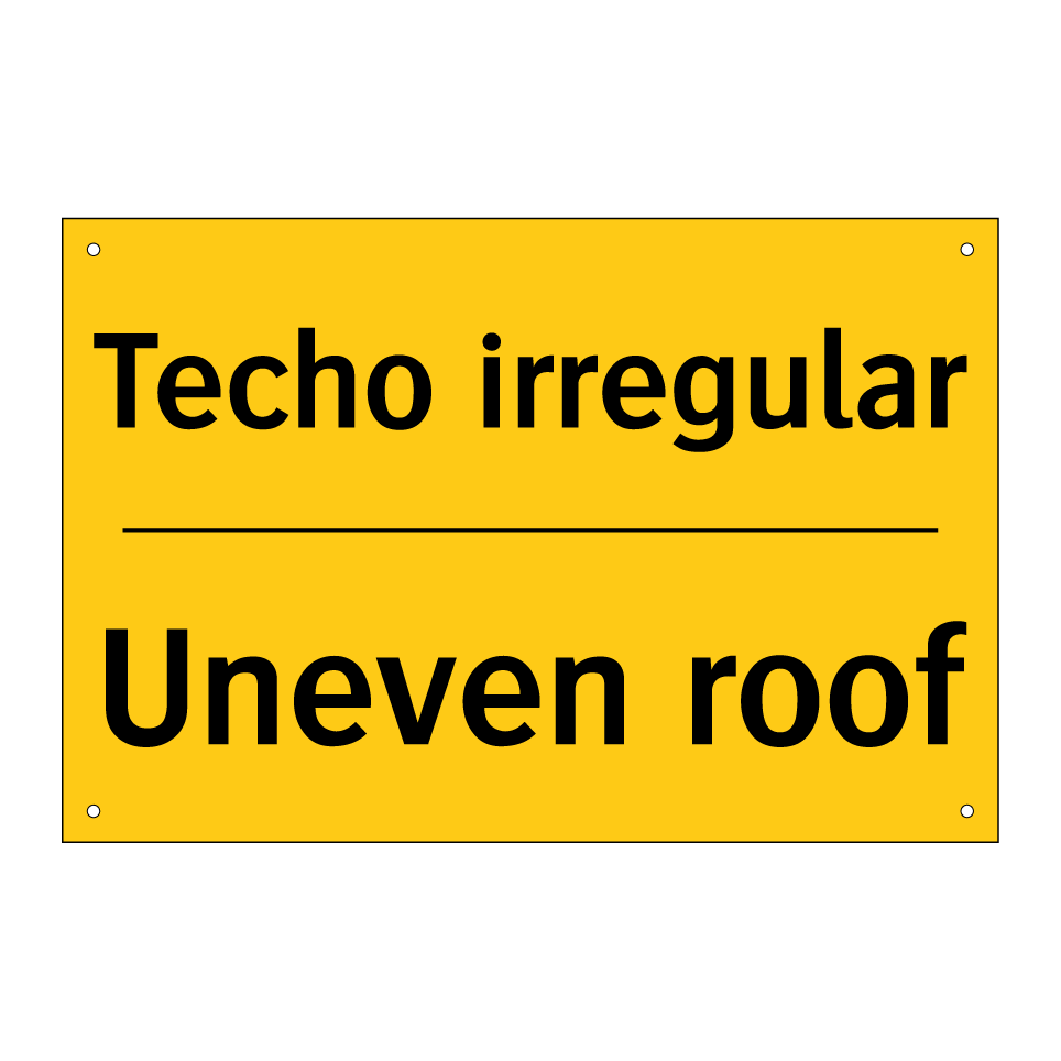 Techo irregular - Uneven roof