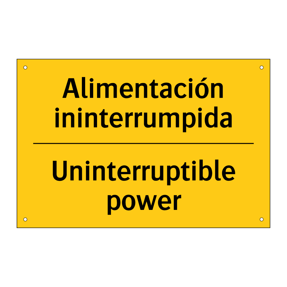 Alimentación ininterrumpida - Uninterruptible power
