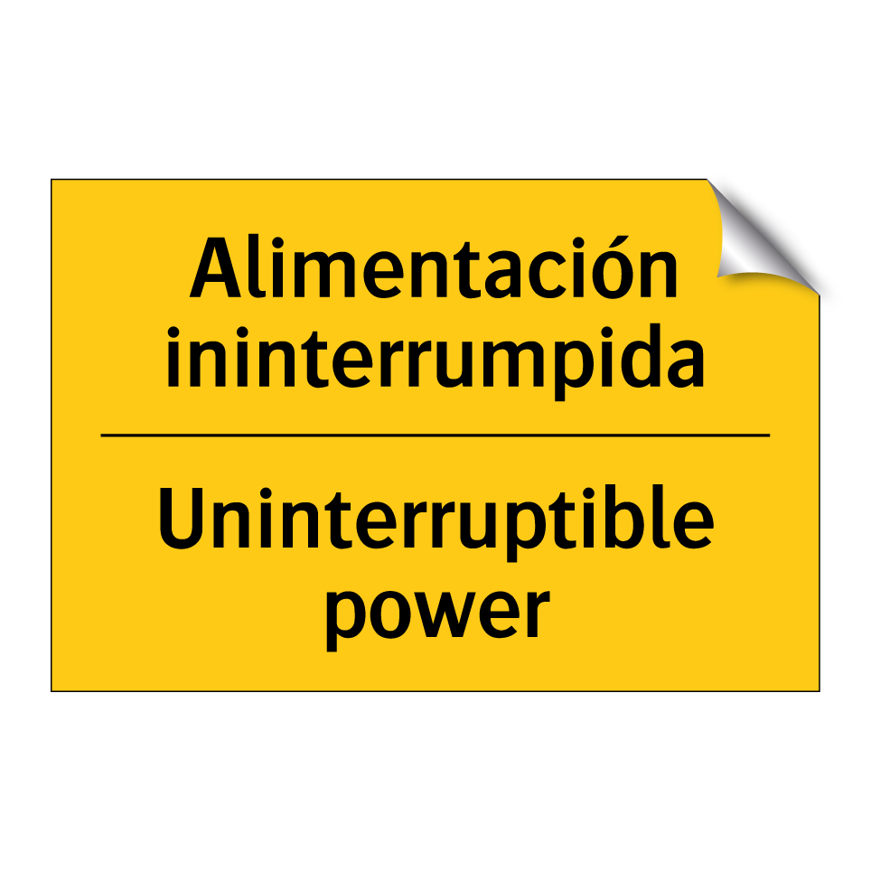 Alimentación ininterrumpida - Uninterruptible power