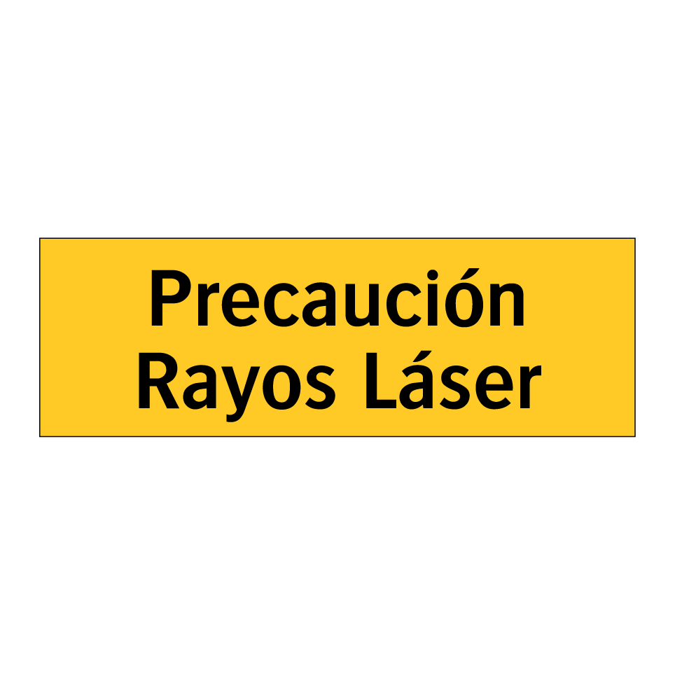 Precaución Rayos Láser