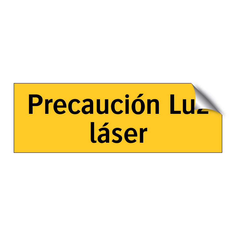 Precaución Luz láser