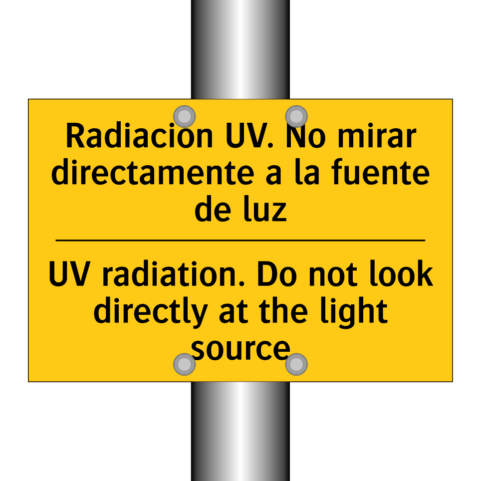 UV radiation. Do not look directly at the light source - UV radiation. Do not look directly at the light source