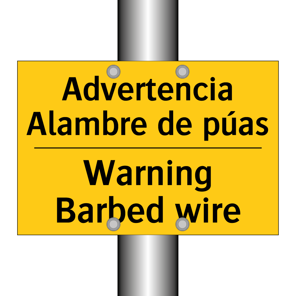 Advertencia Alambre de púas - Warning Barbed wire