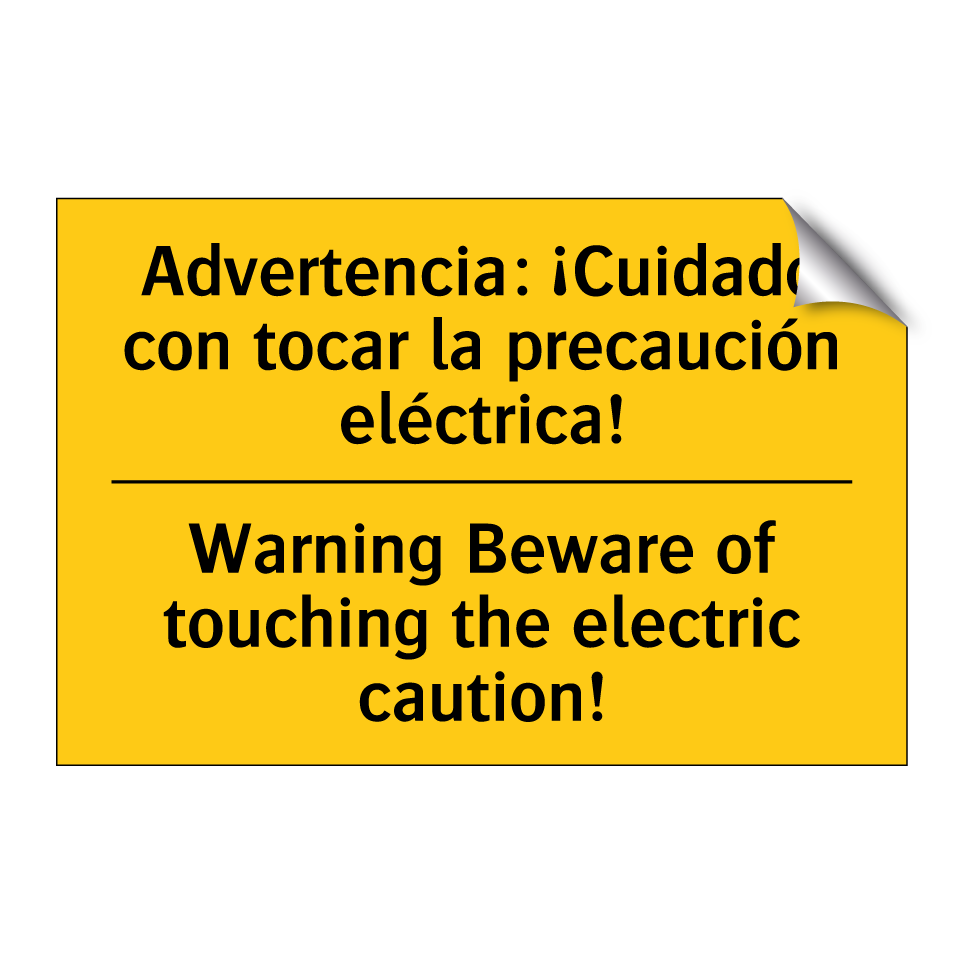 Advertencia: ¡Cuidado con tocar la precaución eléctrica! - Warning Beware of touching the electric caution!
