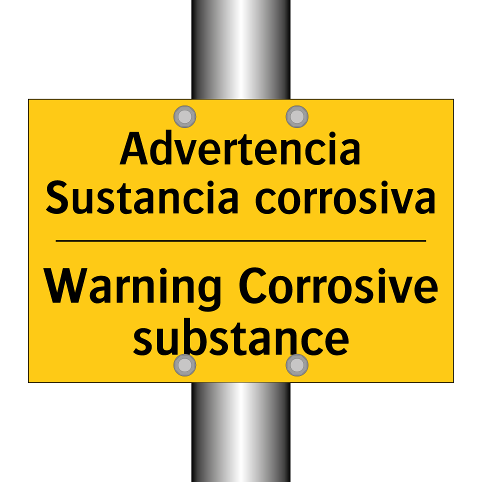 Advertencia Sustancia corrosiva - Warning Corrosive substance