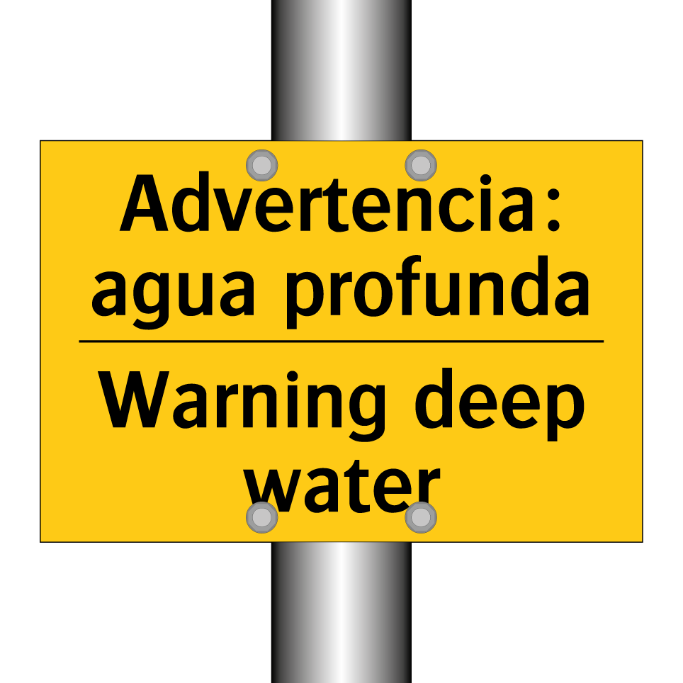 Advertencia: agua profunda - Warning deep water