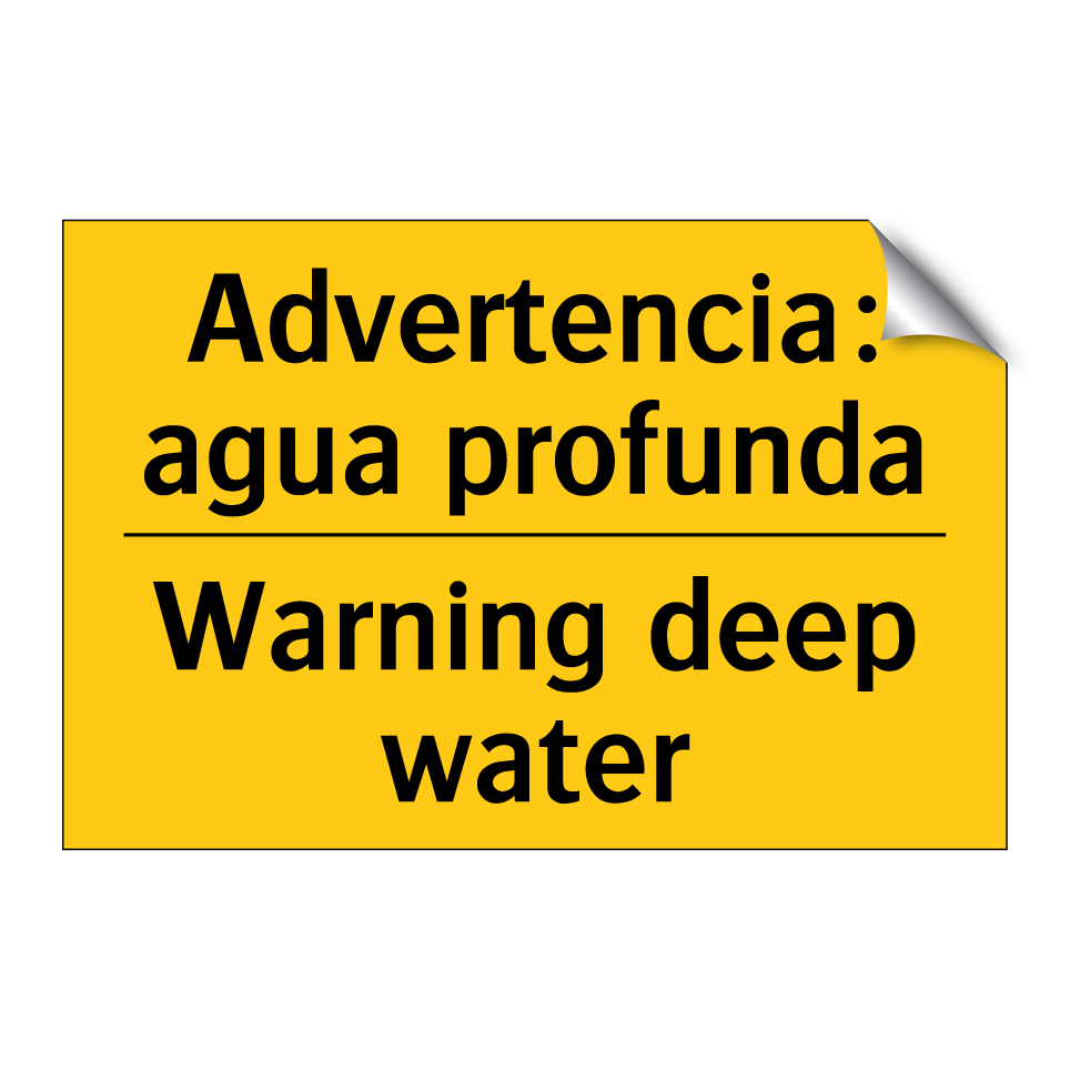 Advertencia: agua profunda - Warning deep water