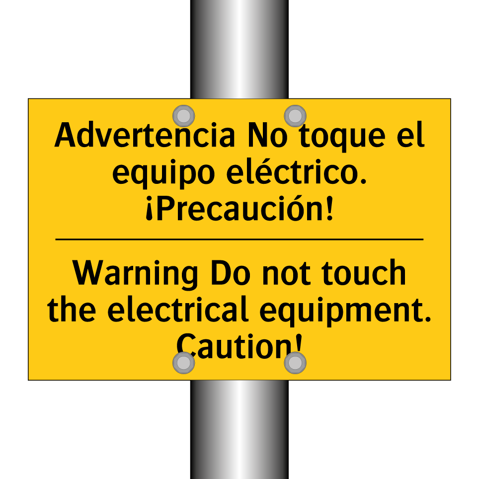 Advertencia No toque el equipo eléctrico. ¡Precaución! - Warning Do not touch the electrical equipment. Caution!
