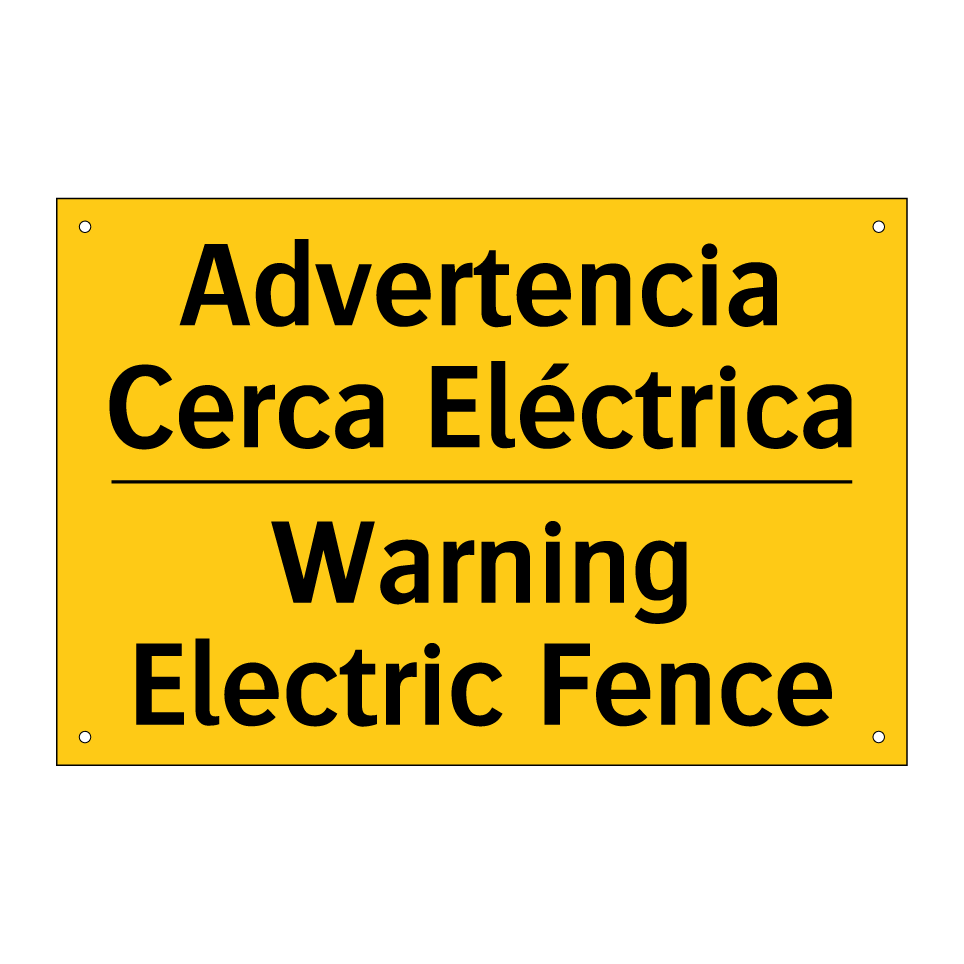 Advertencia Cerca Eléctrica - Warning Electric Fence