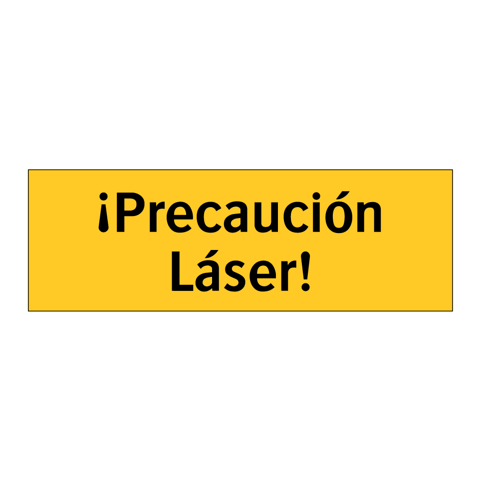 ¡Precaución Láser!