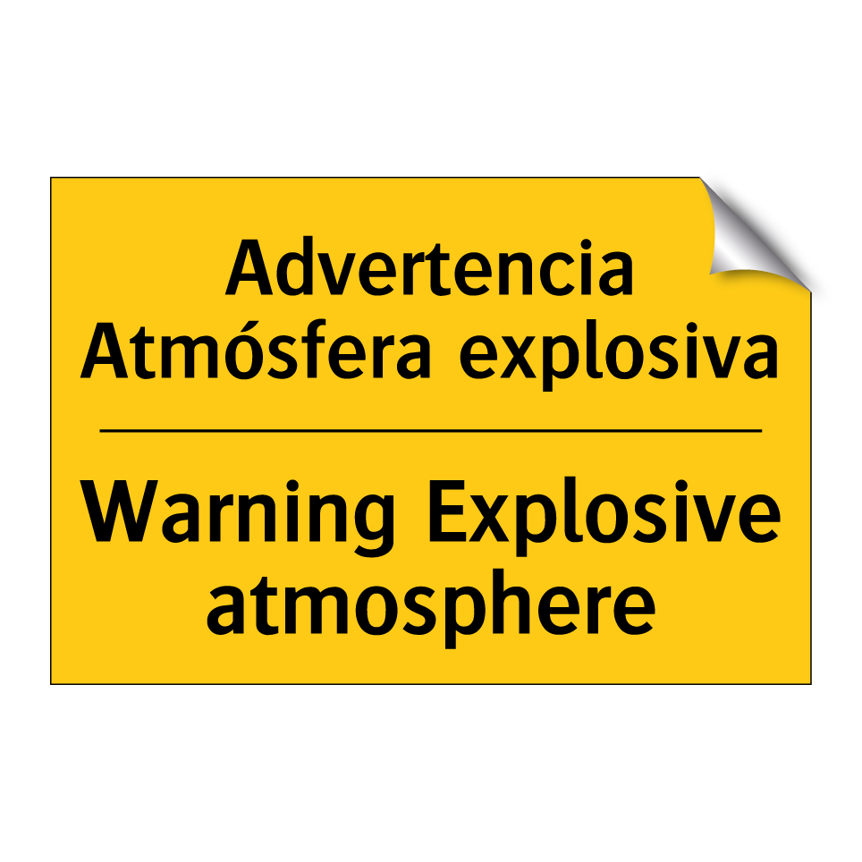 Advertencia Atmósfera explosiva - Warning Explosive atmosphere