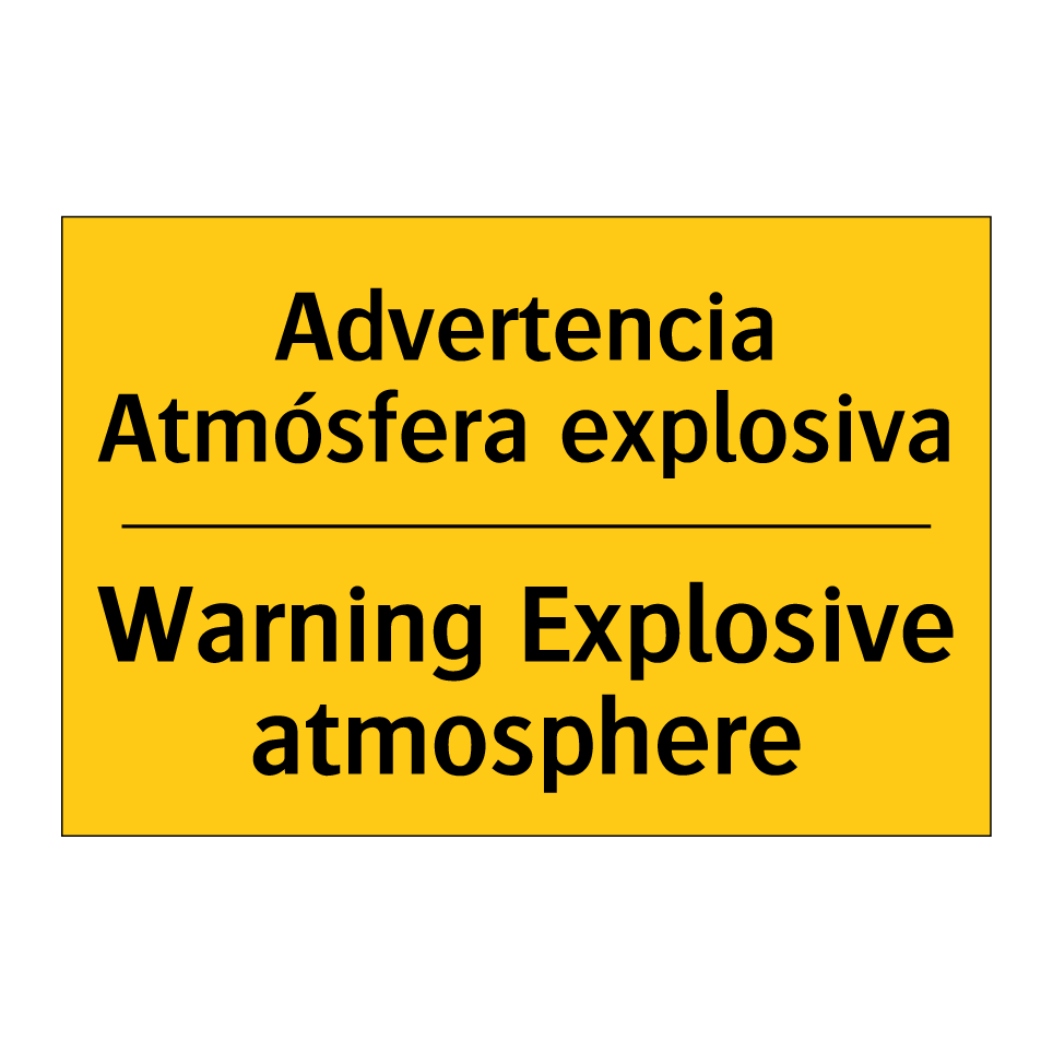 Advertencia Atmósfera explosiva - Warning Explosive atmosphere