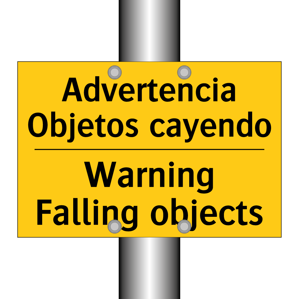 Advertencia Objetos cayendo - Warning Falling objects