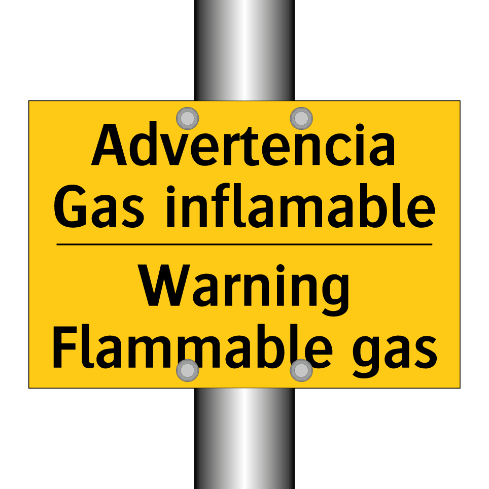 Advertencia Gas inflamable - Warning Flammable gas