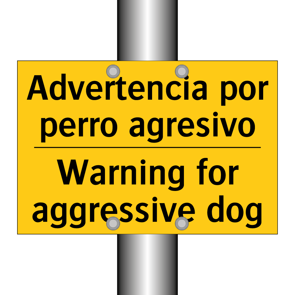 Advertencia por perro agresivo - Warning for aggressive dog