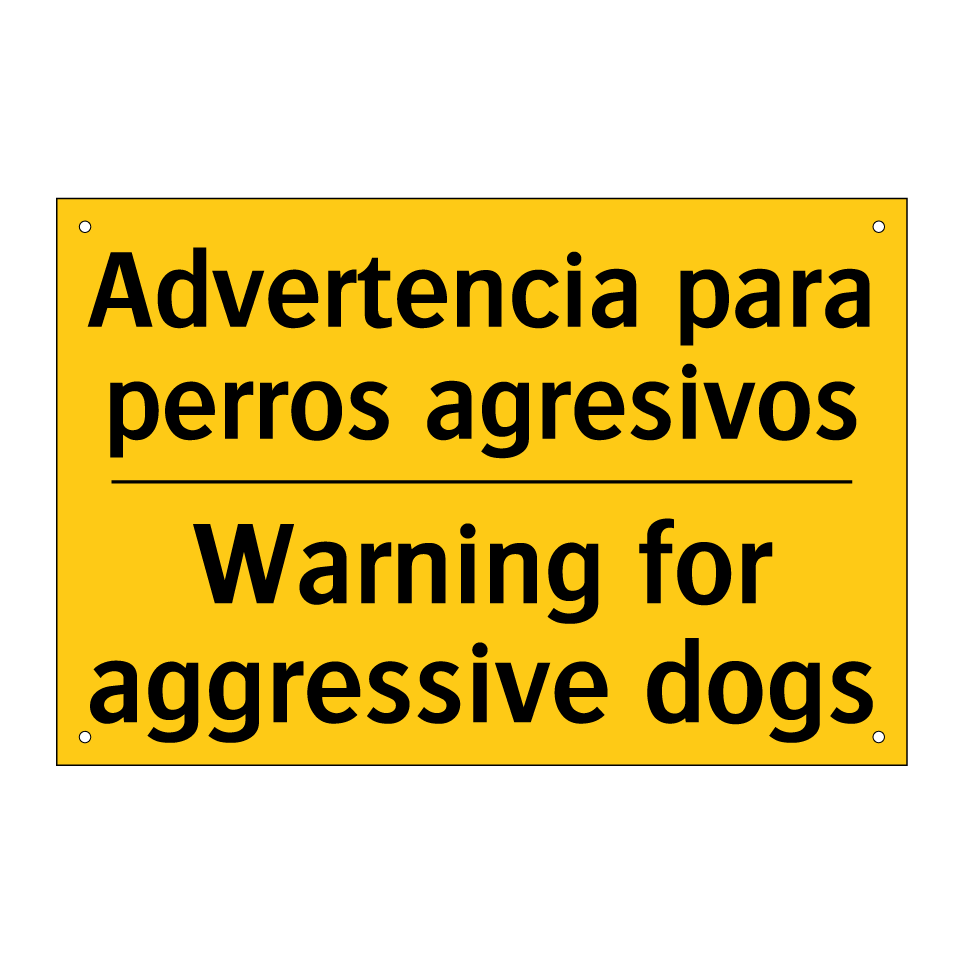 Advertencia para perros agresivos - Warning for aggressive dogs