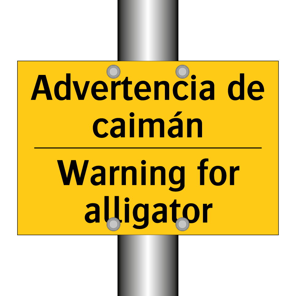 Advertencia de caimán - Warning for alligator