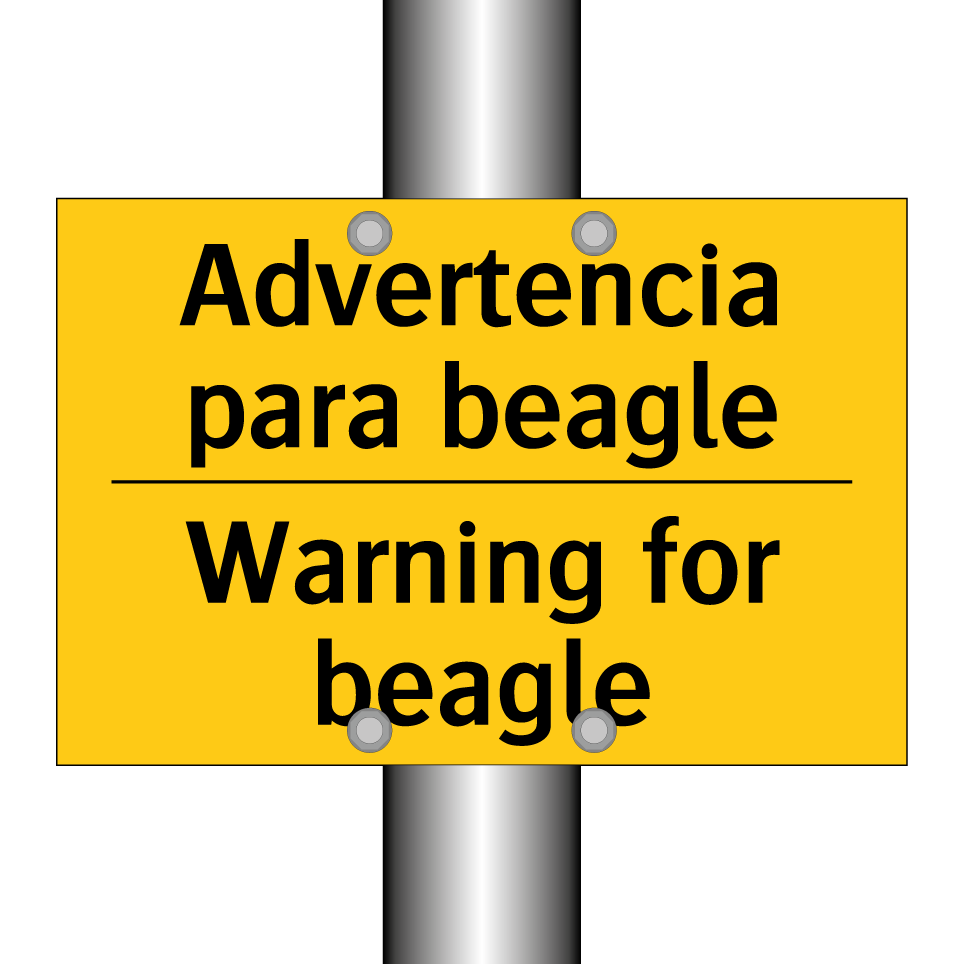 Advertencia para beagle - Warning for beagle