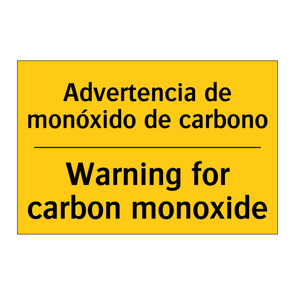 Advertencia de monóxido de carbono - Warning for carbon monoxide