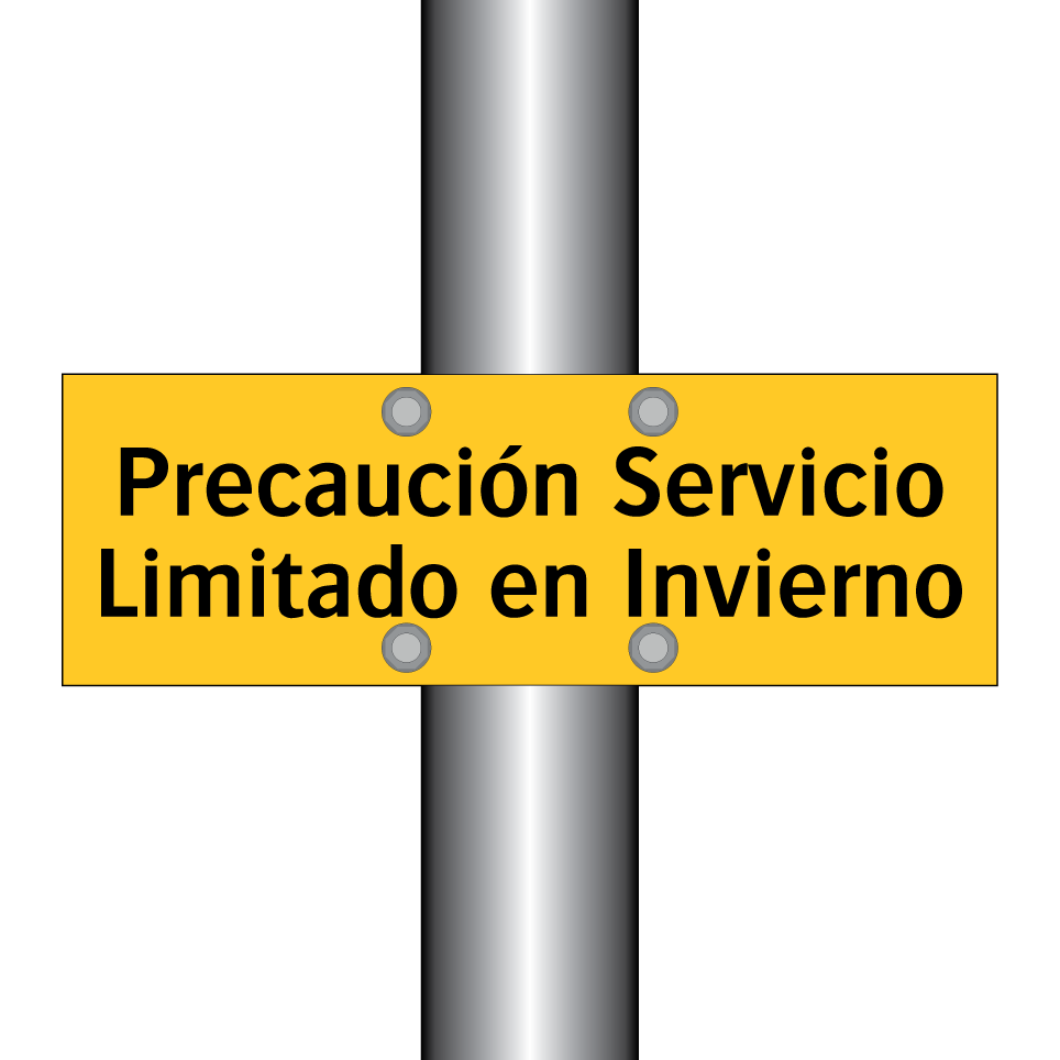 Precaución Servicio Limitado en Invierno