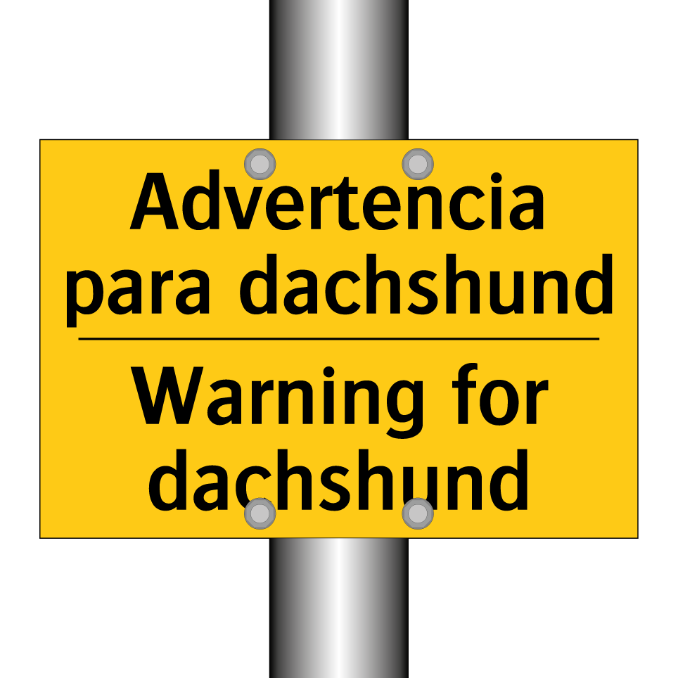Advertencia para dachshund - Warning for dachshund