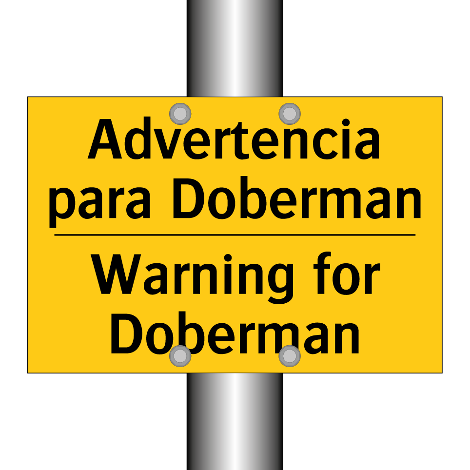 Advertencia para Doberman - Warning for Doberman