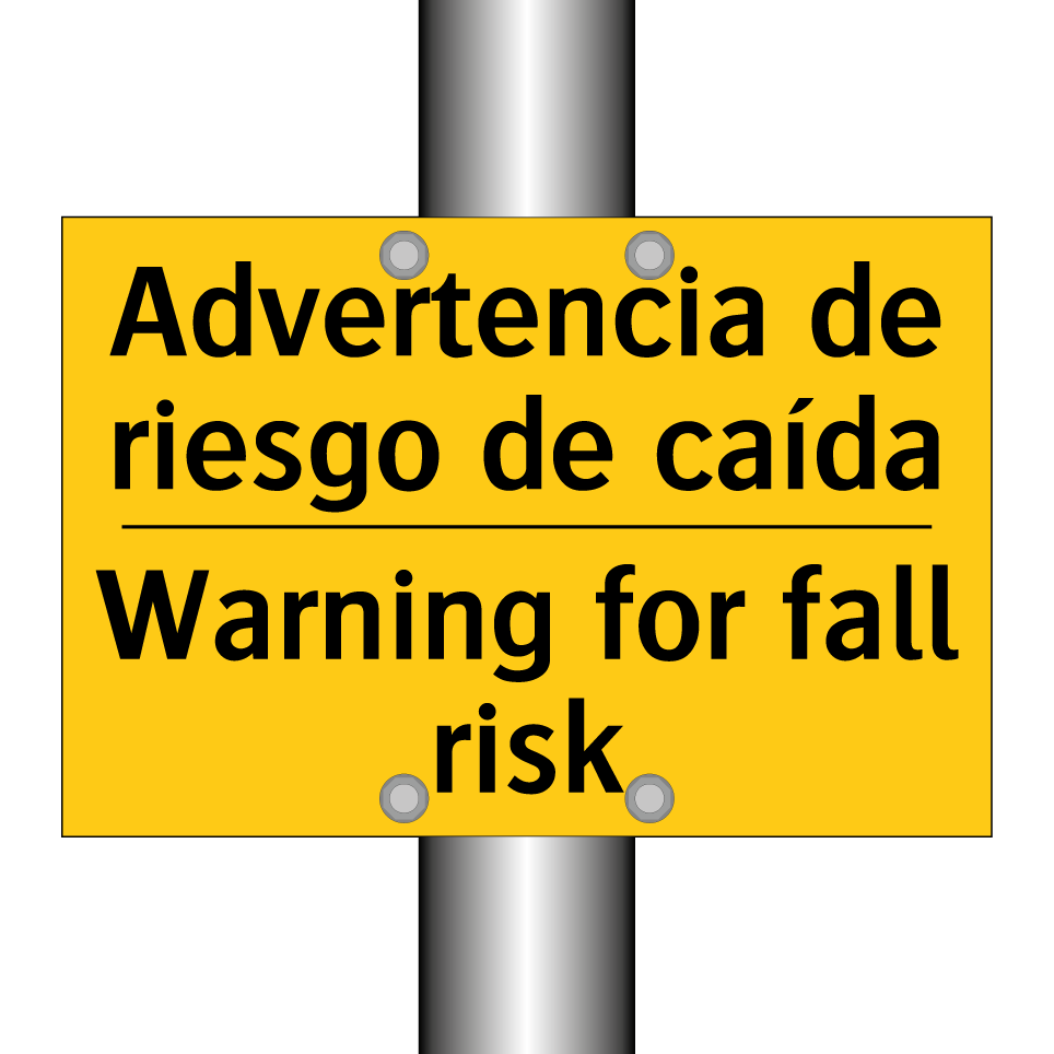 Advertencia de riesgo de caída - Warning for fall risk
