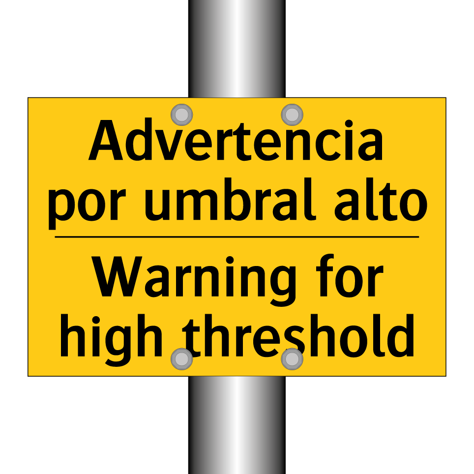 Advertencia por umbral alto - Warning for high threshold