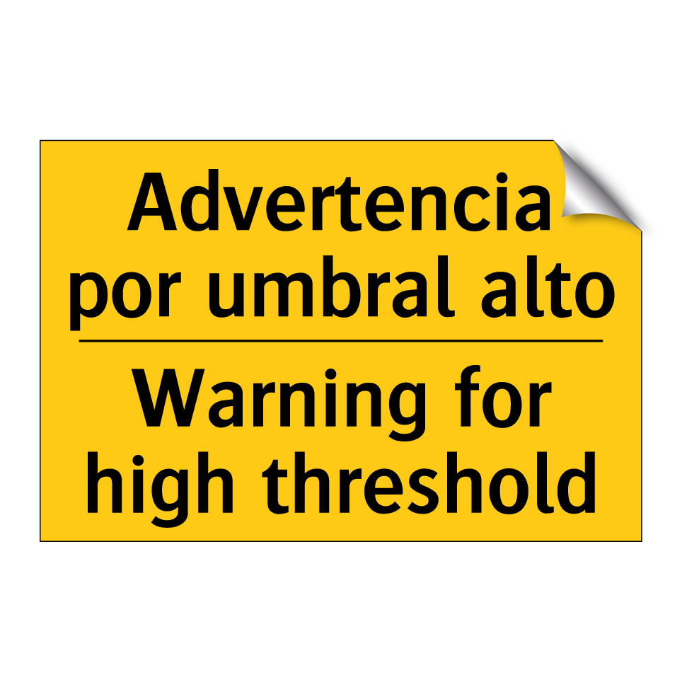 Advertencia por umbral alto - Warning for high threshold