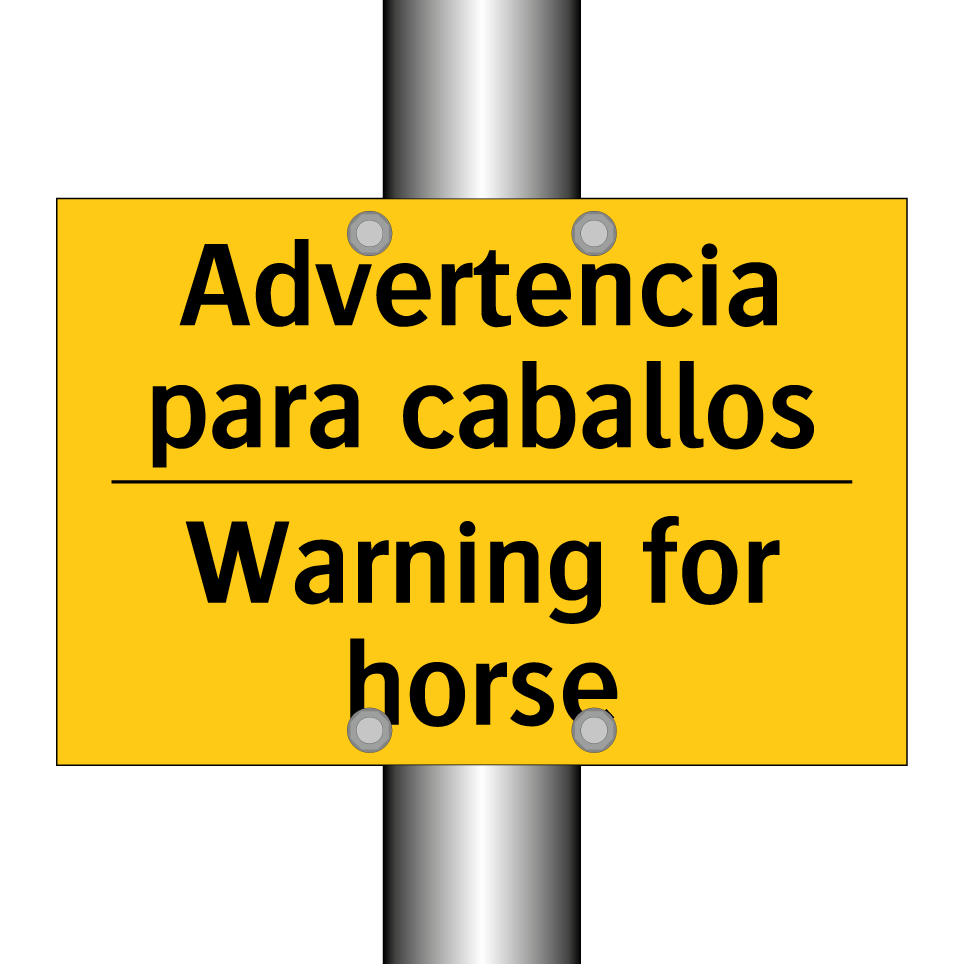 Advertencia para caballos - Warning for horse