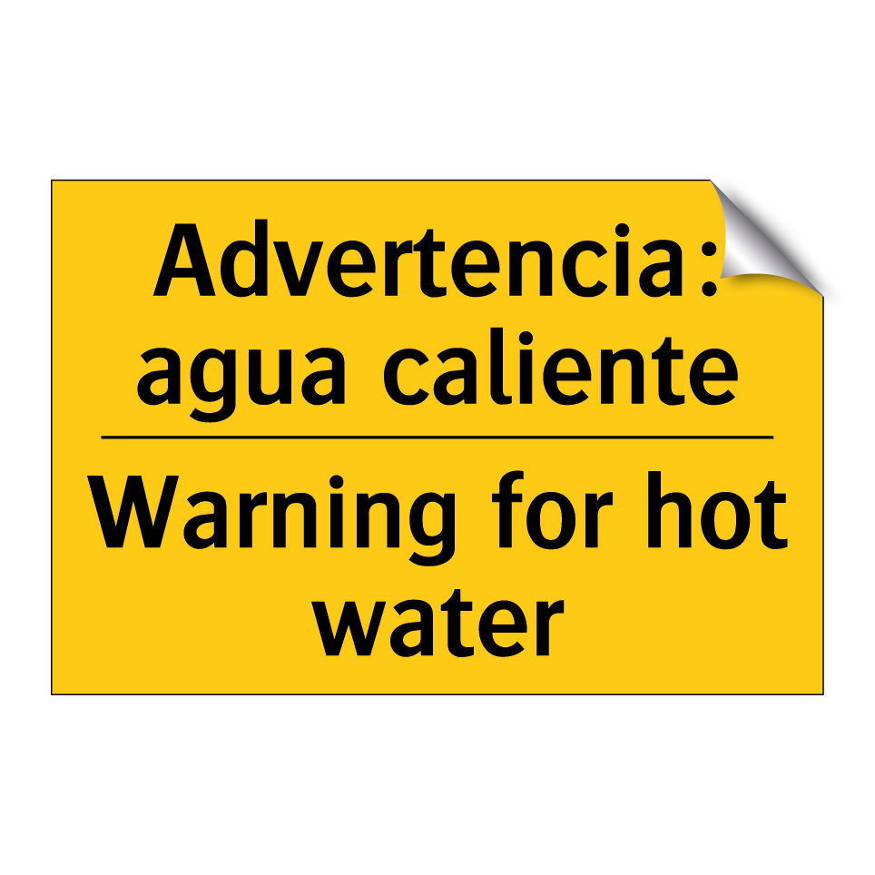 Advertencia: agua caliente - Warning for hot water