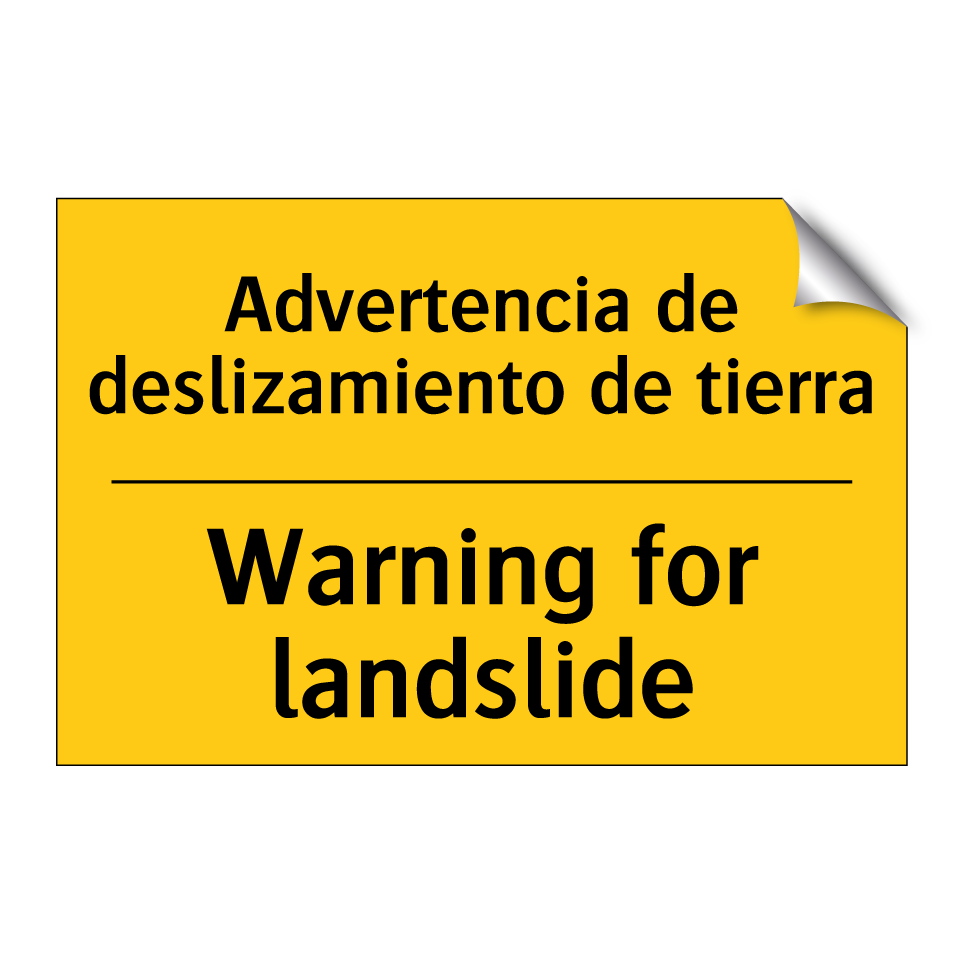Advertencia de deslizamiento de tierra - Warning for landslide