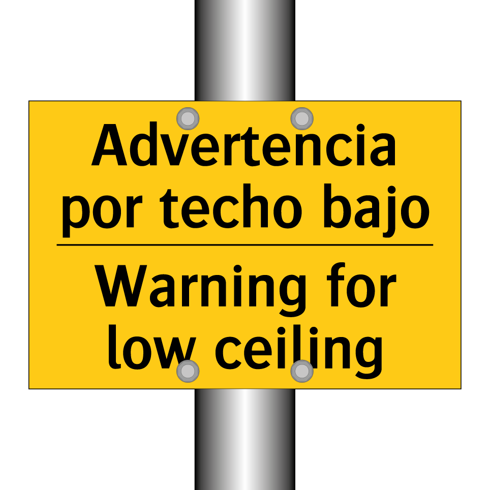 Advertencia por techo bajo - Warning for low ceiling
