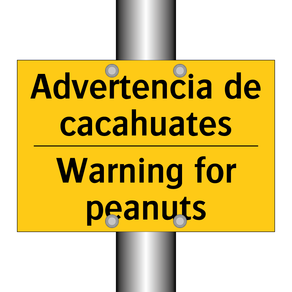 Advertencia de cacahuates - Warning for peanuts