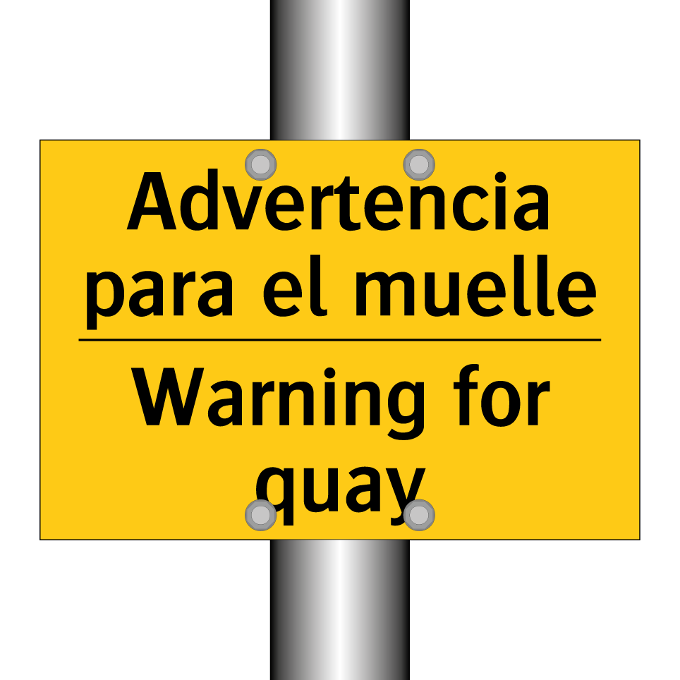 Advertencia para el muelle - Warning for quay