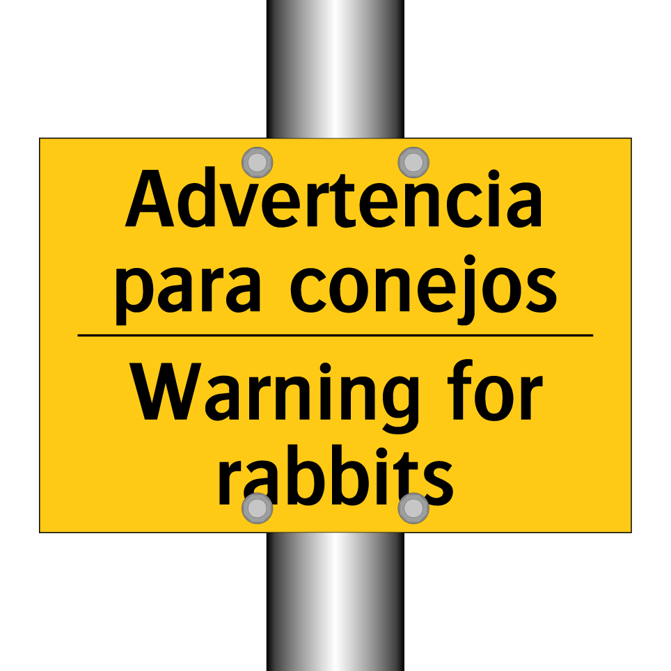 Advertencia para conejos - Warning for rabbits