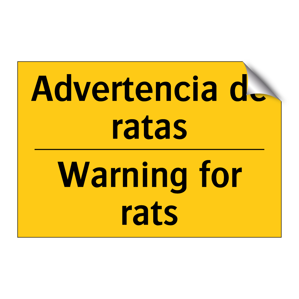 Advertencia de ratas - Warning for rats