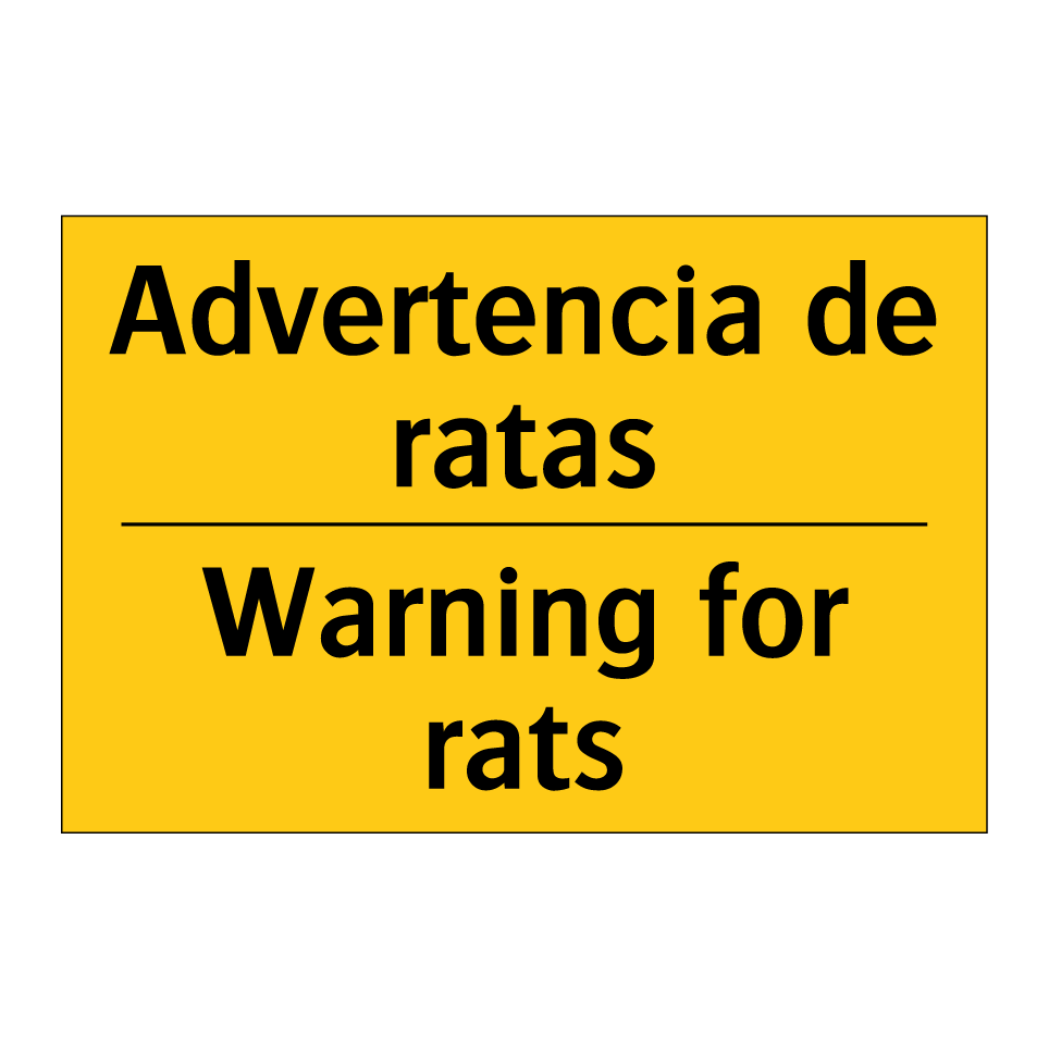 Advertencia de ratas - Warning for rats