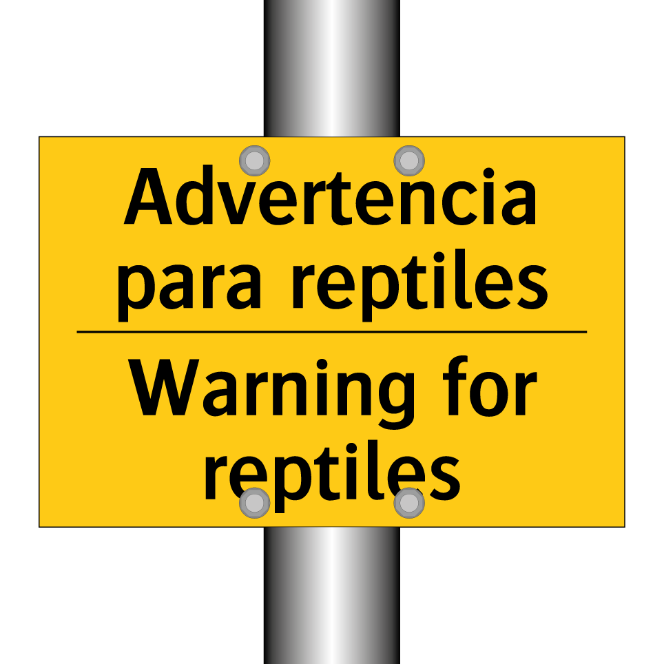 Advertencia para reptiles - Warning for reptiles